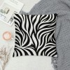 PHYHOO Short Plush pillow Covers Abstract Art Stripes Square pillow Case for Bedroom, Sofa, Car Decoration Both Sides