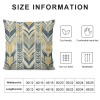 PHYHOO Short Plush pillow Covers Farmhouse Spring Summer Gray Blue Gold Yellow Indigo Modern Geometric Square pillow Case for Bedroom, Sofa, Car Decoration Both Sides