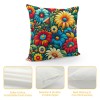 PHYHOO Short Plush pillow Covers Colorful Floral Square pillow Case for Bedroom, Sofa, Car Decoration Both Sides