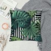 PHYHOO Short Plush pillow Covers Tropical Palm Tree Leaves Square pillow Case for Bedroom, Sofa, Car Decoration Both Sides