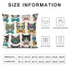 PHYHOO Short Plush pillow Covers Cute Cats Square pillow Case for Bedroom, Sofa, Car Decoration Both Sides