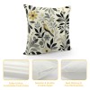 PHYHOO Short Plush pillow Covers Nature Plant Flower Botanical Branch Square pillow Case for Bedroom, Sofa, Car Decoration Both Sides