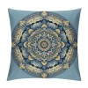 PHYHOO Short Plush pillow Covers Boho Mandala Floral Square pillow Case for Bedroom, Sofa, Car Decoration Both Sides