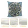 PHYHOO Short Plush pillow Covers Boho Mandala Floral Square pillow Case for Bedroom, Sofa, Car Decoration Both Sides