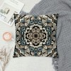 PHYHOO Short Plush pillow Covers Brown Blue Flower Square pillow Case for Bedroom, Sofa, Car Decoration Both Sides