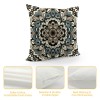 PHYHOO Short Plush pillow Covers Brown Blue Flower Square pillow Case for Bedroom, Sofa, Car Decoration Both Sides