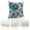 PHYHOO Short Plush pillow Covers Blue Flower Square pillow Case for Bedroom, Sofa, Car Decoration Both Sides