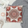 PHYHOO Short Plush pillow Covers Red Pink Flower Square pillow Case for Bedroom, Sofa, Car Decoration Both Sides