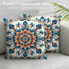 PHYHOO Short Plush pillow Covers Boho Flower Square pillow Case for Bedroom, Sofa, Car Decoration Both Sides