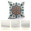 PHYHOO Short Plush pillow Covers Boho Flower Square pillow Case for Bedroom, Sofa, Car Decoration Both Sides