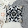 PHYHOO Short Plush pillow Covers Black Grey&nbsp;Flower Square pillow Case for Bedroom, Sofa, Car Decoration Both Sides