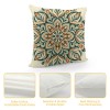 PHYHOO Short Plush pillow Covers Orange Green Flower Square pillow Case for Bedroom, Sofa, Car Decoration Both Sides