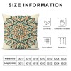 PHYHOO Short Plush pillow Covers Orange Green Flower Square pillow Case for Bedroom, Sofa, Car Decoration Both Sides