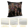 PHYHOO Short Plush pillow Covers Mandala Floral Elephant Square pillow Case for Bedroom, Sofa, Car Decoration Both Sides