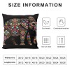 PHYHOO Short Plush pillow Covers Mandala Floral Elephant Square pillow Case for Bedroom, Sofa, Car Decoration Both Sides