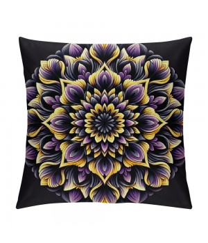 PHYHOO Fashion Bohemian Pattern Throw pillow Covers Square Decorative Cushion Case for Sofa Bench Car Bed