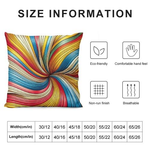 PHYHOO Short Plush pillow Covers Fashion Color Stripe Square pillow Case for Bedroom, Sofa, Car Decoration Both Sides