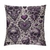 PHYHOO Halloween Geometric pillow Cover ,Purple Background Decorative Square Throw pillowcase for Outside Garden Patio Porch Couch Chair