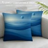 PHYHOO Short Plush pillow Covers Blue Square pillow Case for Bedroom, Sofa, Car Decoration Both Sides (Blue)