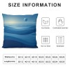 PHYHOO Short Plush pillow Covers Blue Square pillow Case for Bedroom, Sofa, Car Decoration Both Sides (Blue)